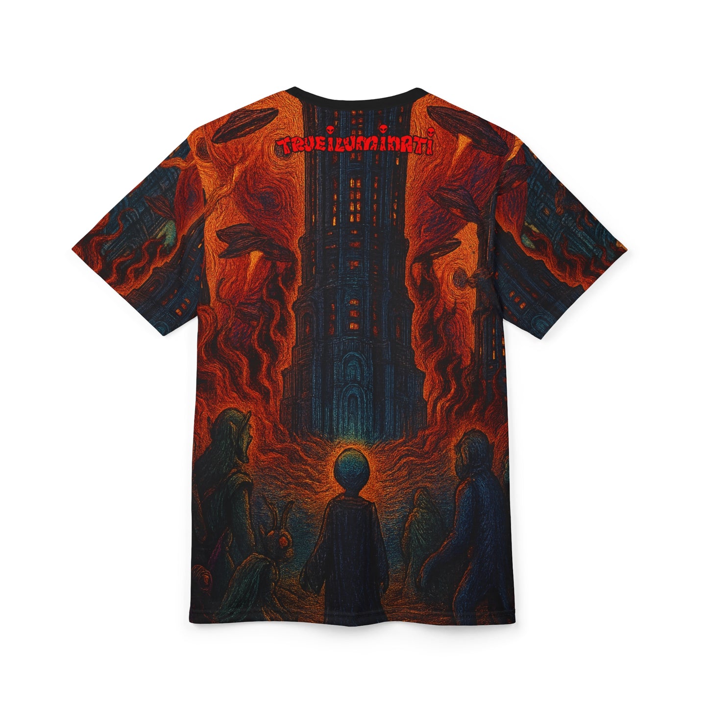 Heaven and Hell by Trueiluminati Unisex Tee, Unique Graphic Tee, Sci-Fi T-Shirt, Gift for Space Lovers, Men's & Women's Casual Wear