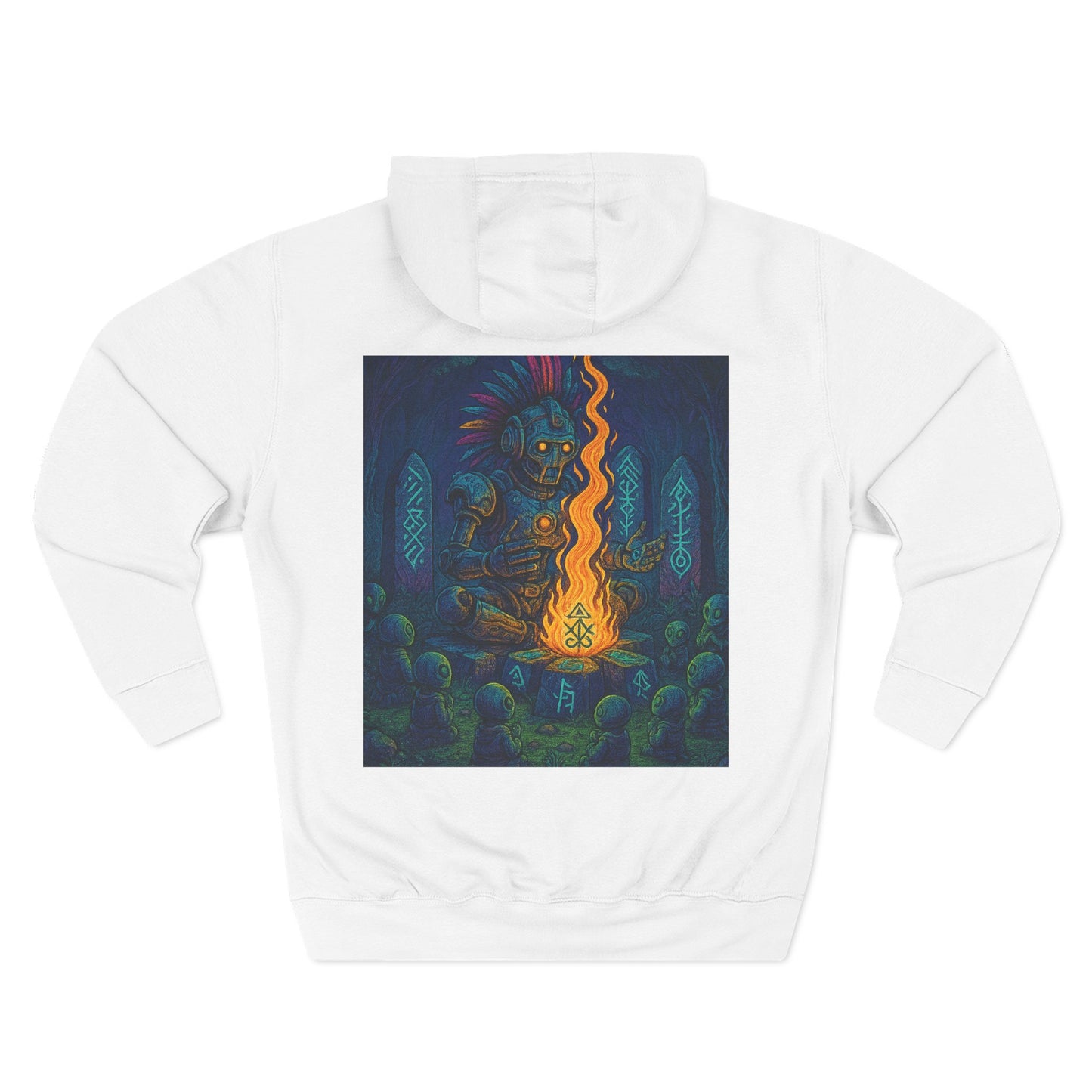 🔥 Fire Elemental Shaman Hoodie – By Trueiluminati Flame, Cosmic Streetwear, Unisex Style