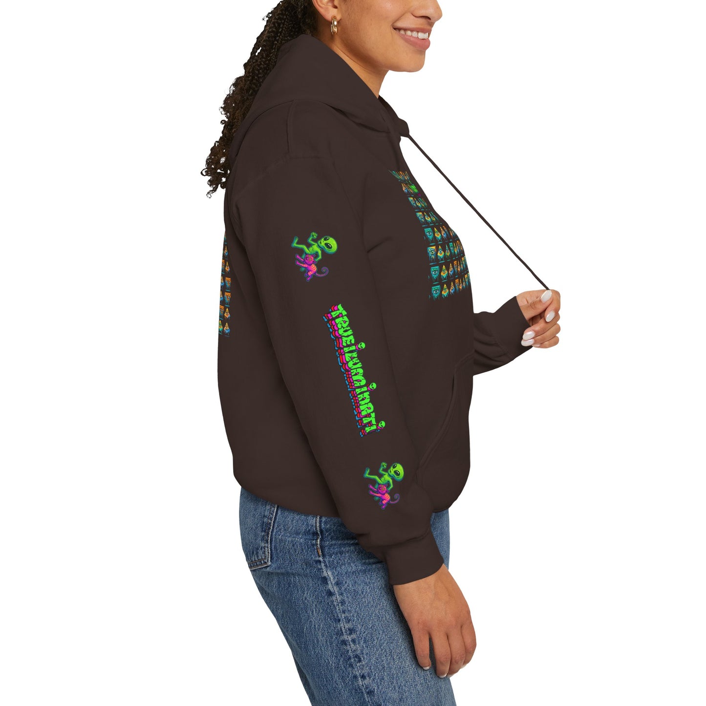 Young simbol by Trueiluminati Unisex Hoodie, Cozy Sweatshirt for Outdoor Lovers, Gift for Adventurers, Eco-Friendly Fashion, Great for Camping