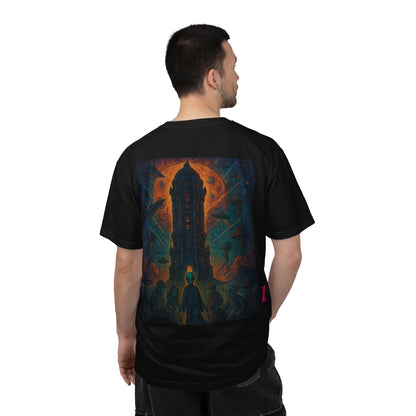Heaven Path By Trueiluminati Garment-Dyed T-shirt Unisex Gothic Tattoo-Style Shirt – Exclusive Trueiluminati Design