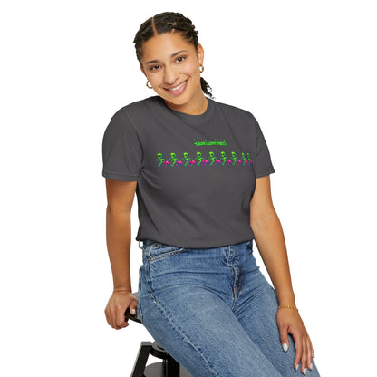 Alien-Inspired Garment-Dyed Unisex T-Shirt, Fun Graphic Tee, Casual Wear, Gift for Space Lovers, Unique Everyday T-Shirt