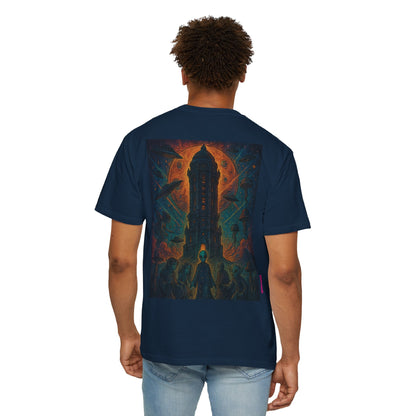 Heaven Path By Trueiluminati Garment-Dyed T-shirt Unisex Gothic Tattoo-Style Shirt – Exclusive Trueiluminati Design