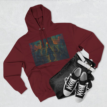 Heaven And Hell By Trueiluminati Mystical Three-Panel Fleece Hoodie - Cozy Apparel for Fans of Fantasy, Unique Gift for Holidays, Ideal for Autumn and Winter Loungewear