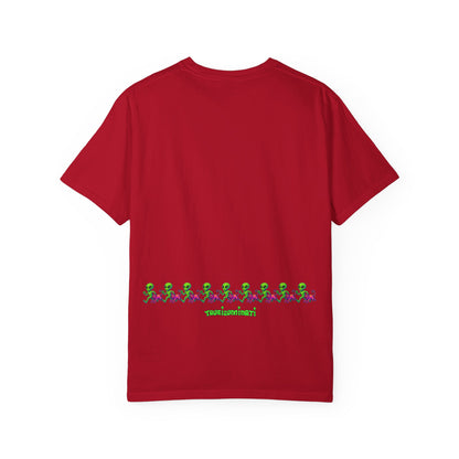Alien-Inspired Garment-Dyed Unisex T-Shirt, Fun Graphic Tee, Casual Wear, Gift for Space Lovers, Unique Everyday T-Shirt