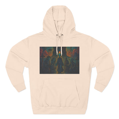 Heaven And Hell By Trueiluminati Mystical Three-Panel Fleece Hoodie - Cozy Apparel for Fans of Fantasy, Unique Gift for Holidays, Ideal for Autumn and Winter Loungewear