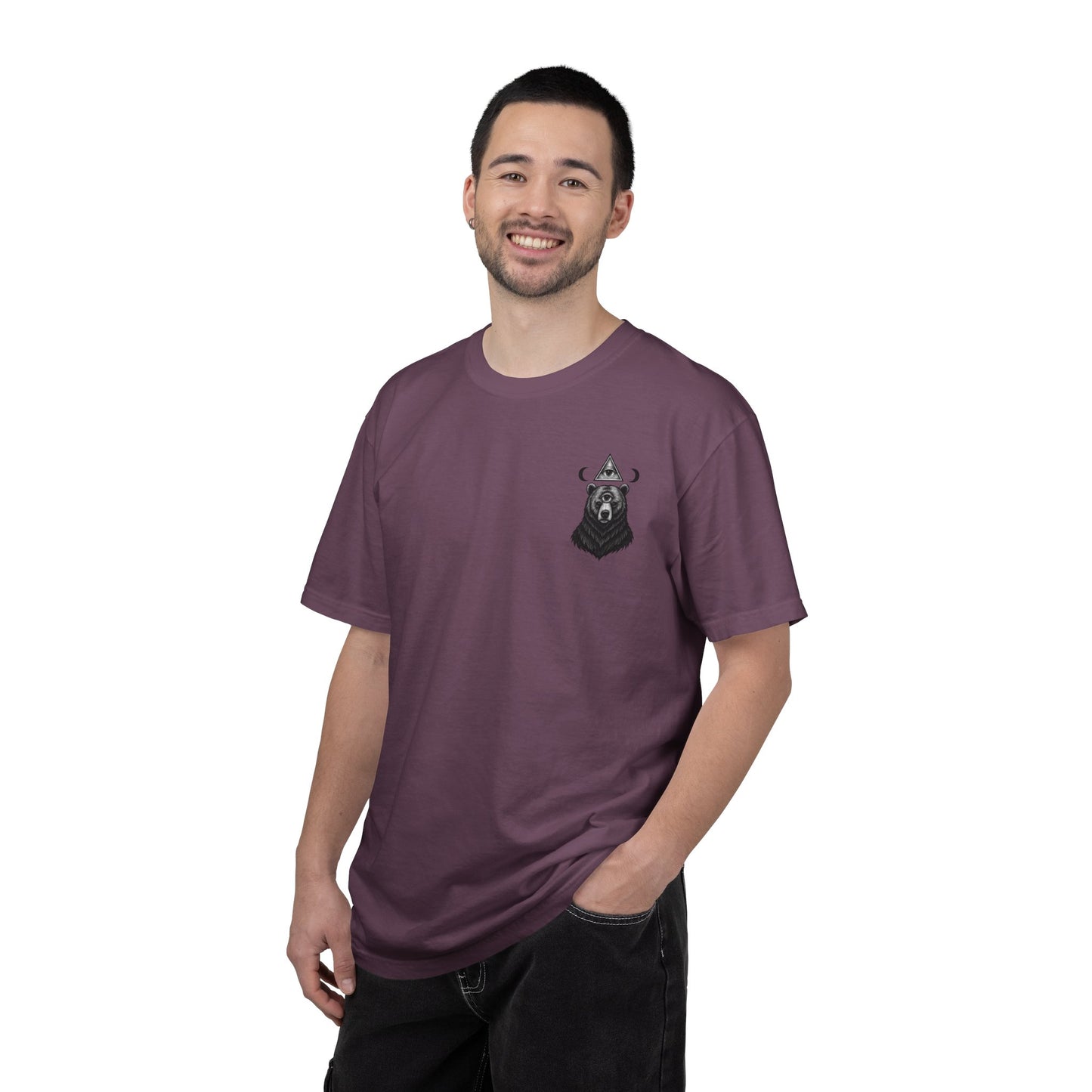 Bear Shirt, Art Tee, Unisex Graphic T-Shirt, Boho Style Gift, Unique Nature Apparel