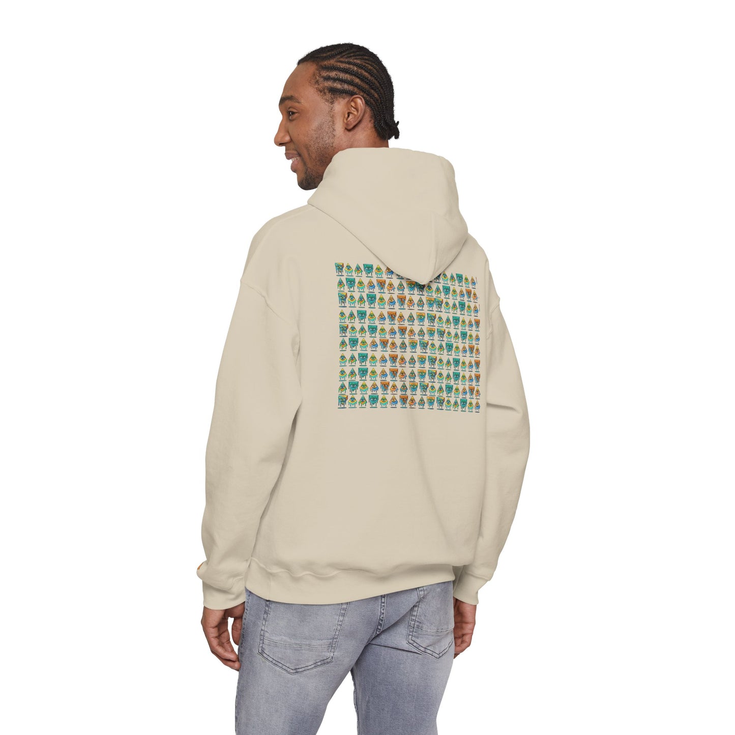 Young simbol by Trueiluminati Unisex Hoodie, Cozy Sweatshirt for Outdoor Lovers, Gift for Adventurers, Eco-Friendly Fashion, Great for Camping
