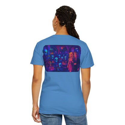 New  Disco Club By Trueiluminati Unisex T-shirt with Alien Love Design, Fun Graphic Tee, Casual Wear, Gift for Friends, Unique Party Shirt, Statement Top