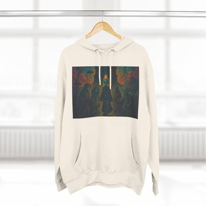 Heaven And Hell By Trueiluminati Mystical Three-Panel Fleece Hoodie - Cozy Apparel for Fans of Fantasy, Unique Gift for Holidays, Ideal for Autumn and Winter Loungewear