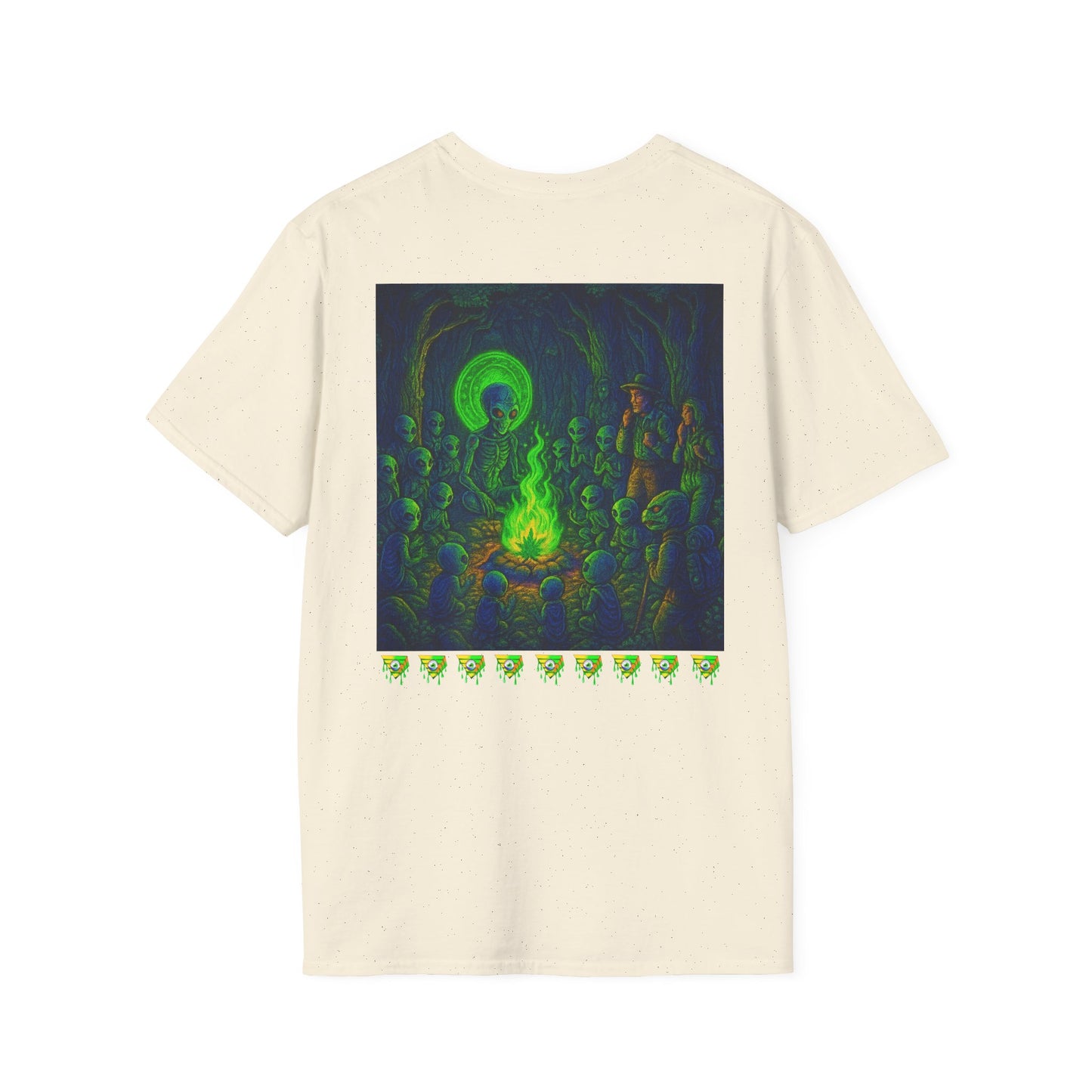 Forest At Night By Trueiluminati Mystical Gathering Unisex T-Shirt | Chill Vibes, Perfect for Festivals, Summer Nights, Gift for Friends, Unique Graphic Tee