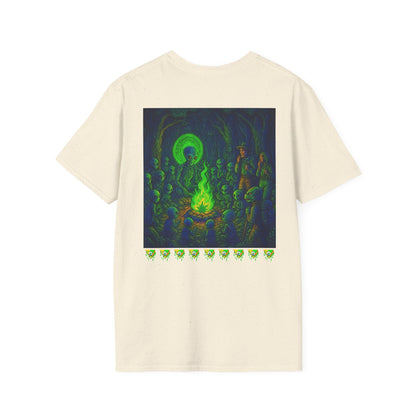 Forest At Night By Trueiluminati Mystical Gathering Unisex T-Shirt | Chill Vibes, Perfect for Festivals, Summer Nights, Gift for Friends, Unique Graphic Tee
