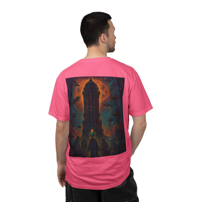 Heaven Path By Trueiluminati Garment-Dyed T-shirt Unisex Gothic Tattoo-Style Shirt – Exclusive Trueiluminati Design