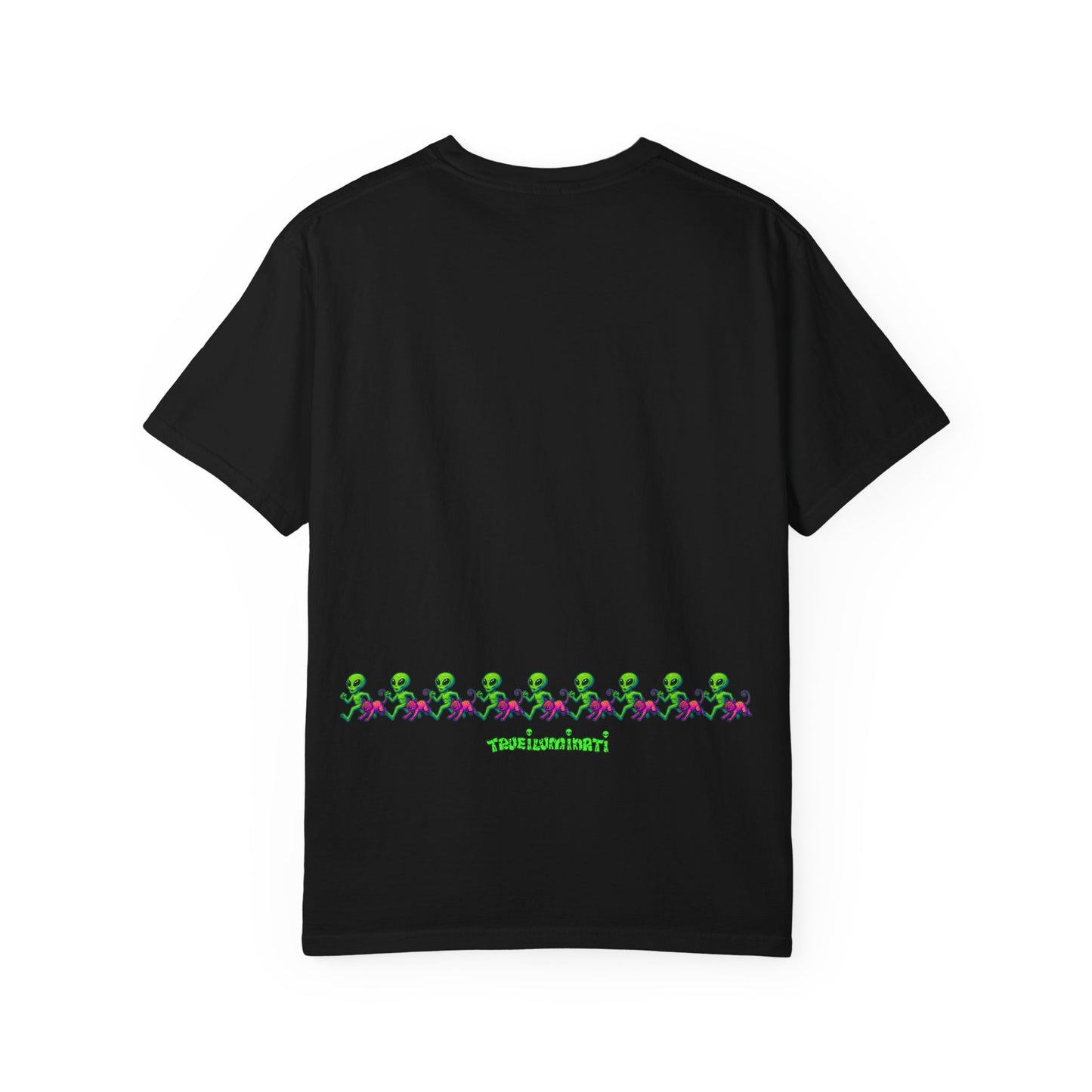 Alien-Inspired Garment-Dyed Unisex T-Shirt, Fun Graphic Tee, Casual Wear, Gift for Space Lovers, Unique Everyday T-Shirt
