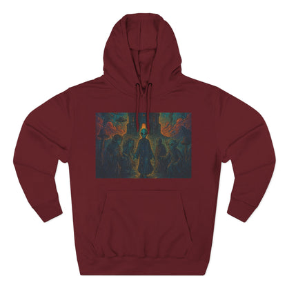 Heaven And Hell By Trueiluminati Mystical Three-Panel Fleece Hoodie - Cozy Apparel for Fans of Fantasy, Unique Gift for Holidays, Ideal for Autumn and Winter Loungewear