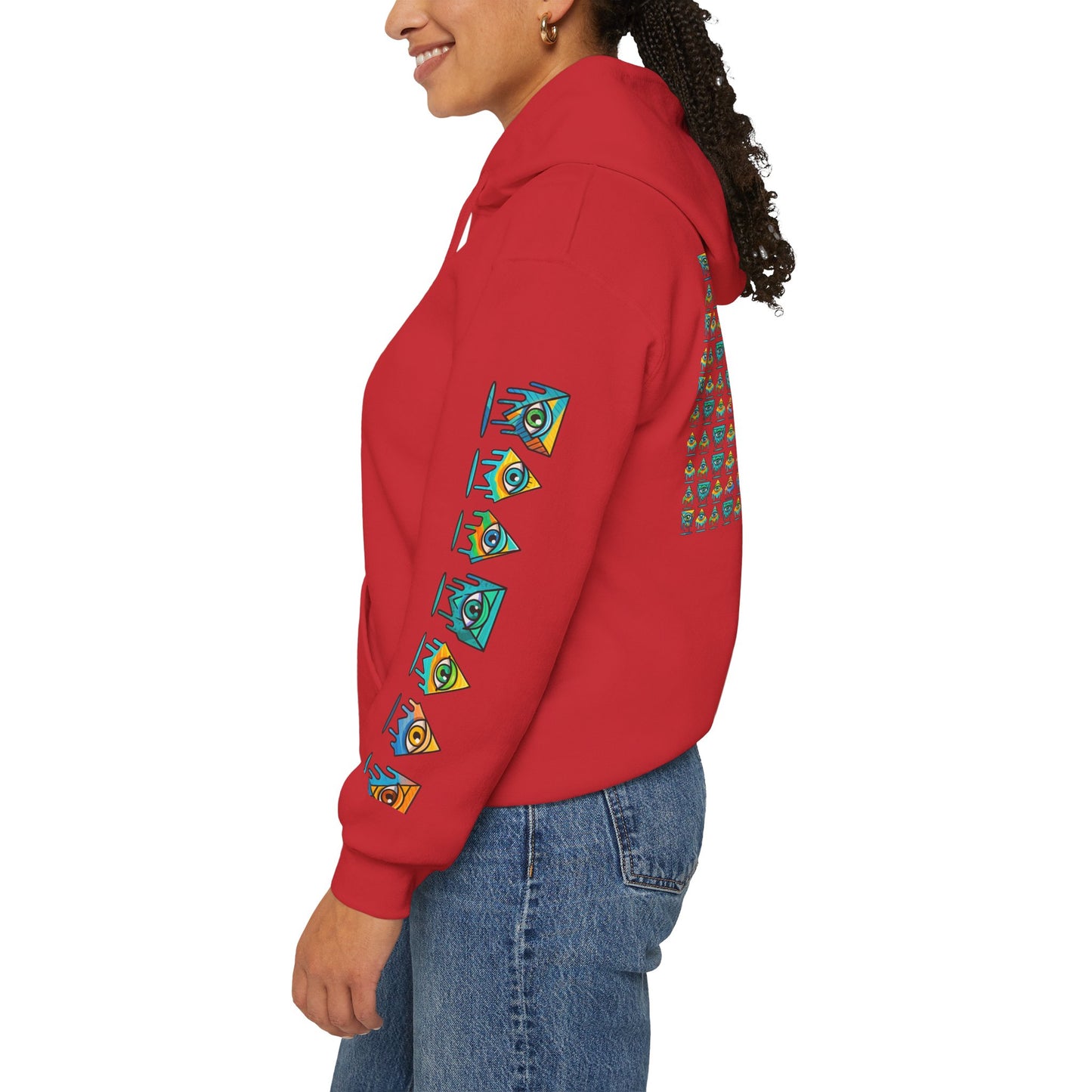 Young simbol by Trueiluminati Unisex Hoodie, Cozy Sweatshirt for Outdoor Lovers, Gift for Adventurers, Eco-Friendly Fashion, Great for Camping