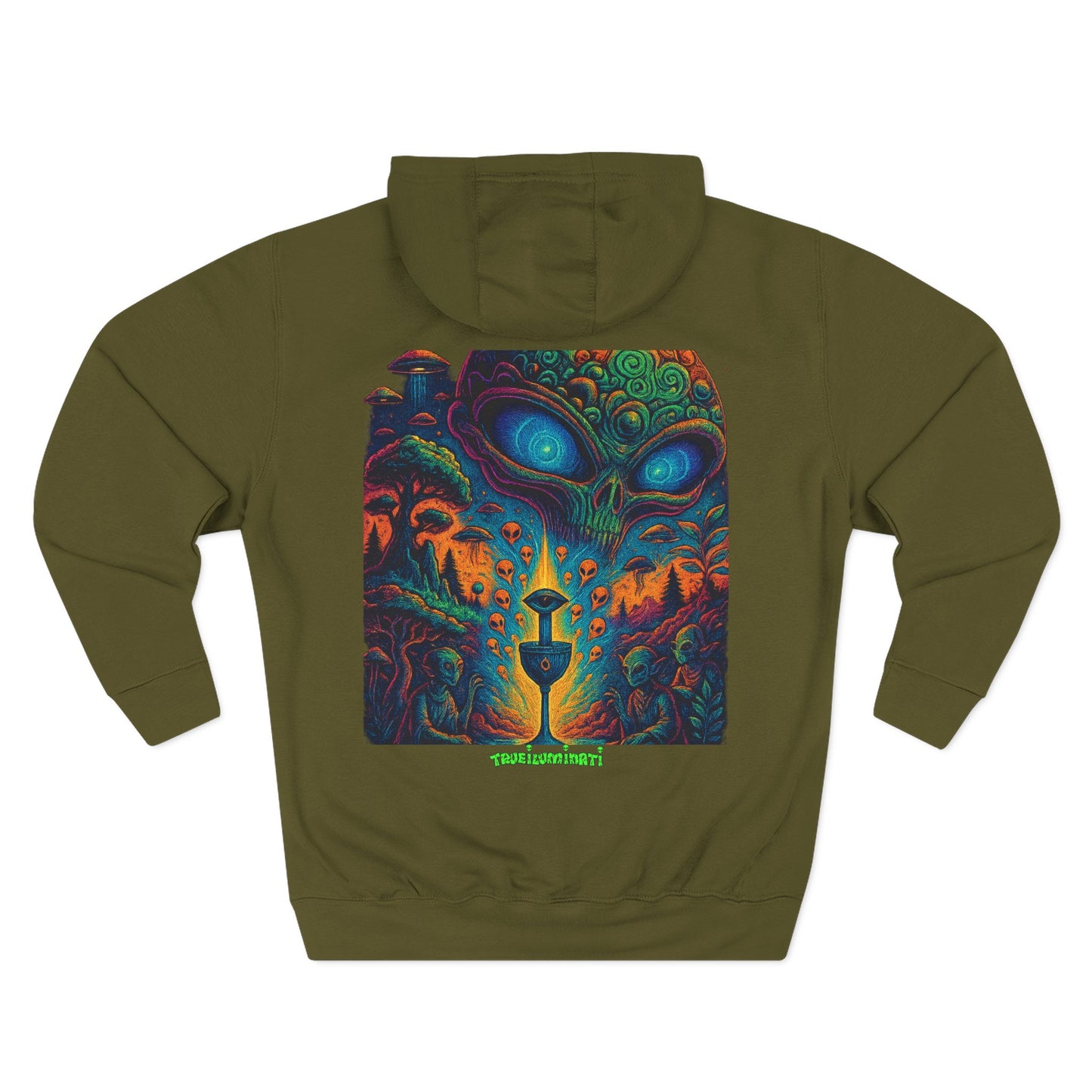 Psychedelic Three-Panel Fleece Hoodie, Cozy Hoodie for Festival Lovers, Unique Gift for Art Enthusiasts, Perfect for Casual Outings, [...]