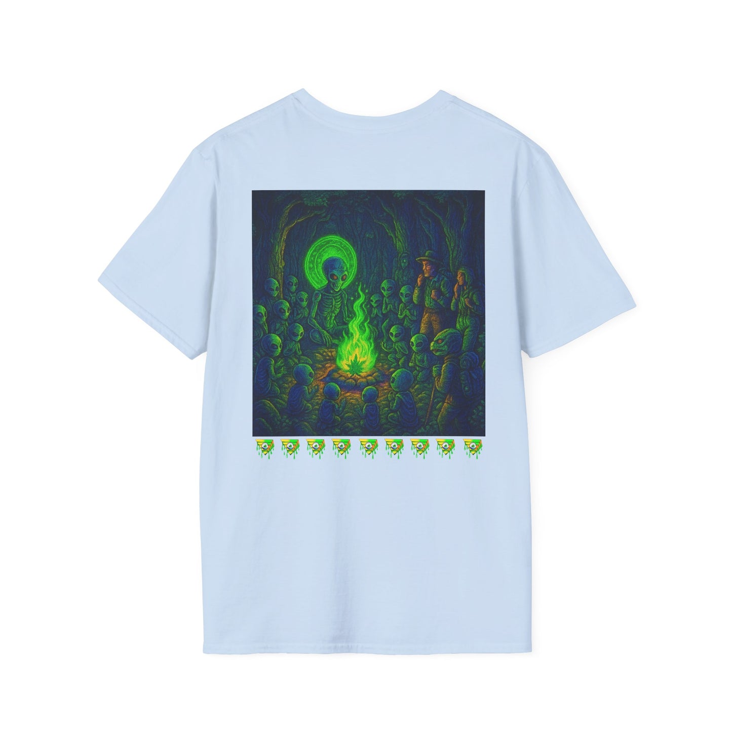 Forest At Night By Trueiluminati Mystical Gathering Unisex T-Shirt | Chill Vibes, Perfect for Festivals, Summer Nights, Gift for Friends, Unique Graphic Tee