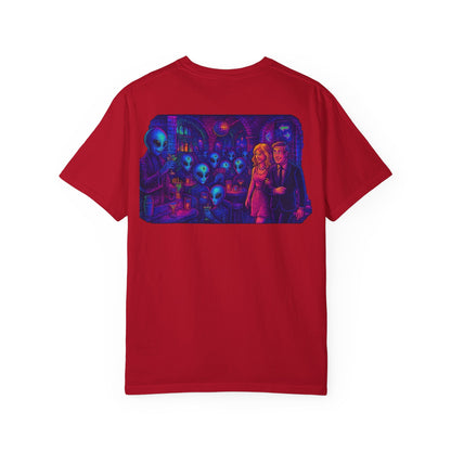 New  Disco Club By Trueiluminati Unisex T-shirt with Alien Love Design, Fun Graphic Tee, Casual Wear, Gift for Friends, Unique Party Shirt, Statement Top