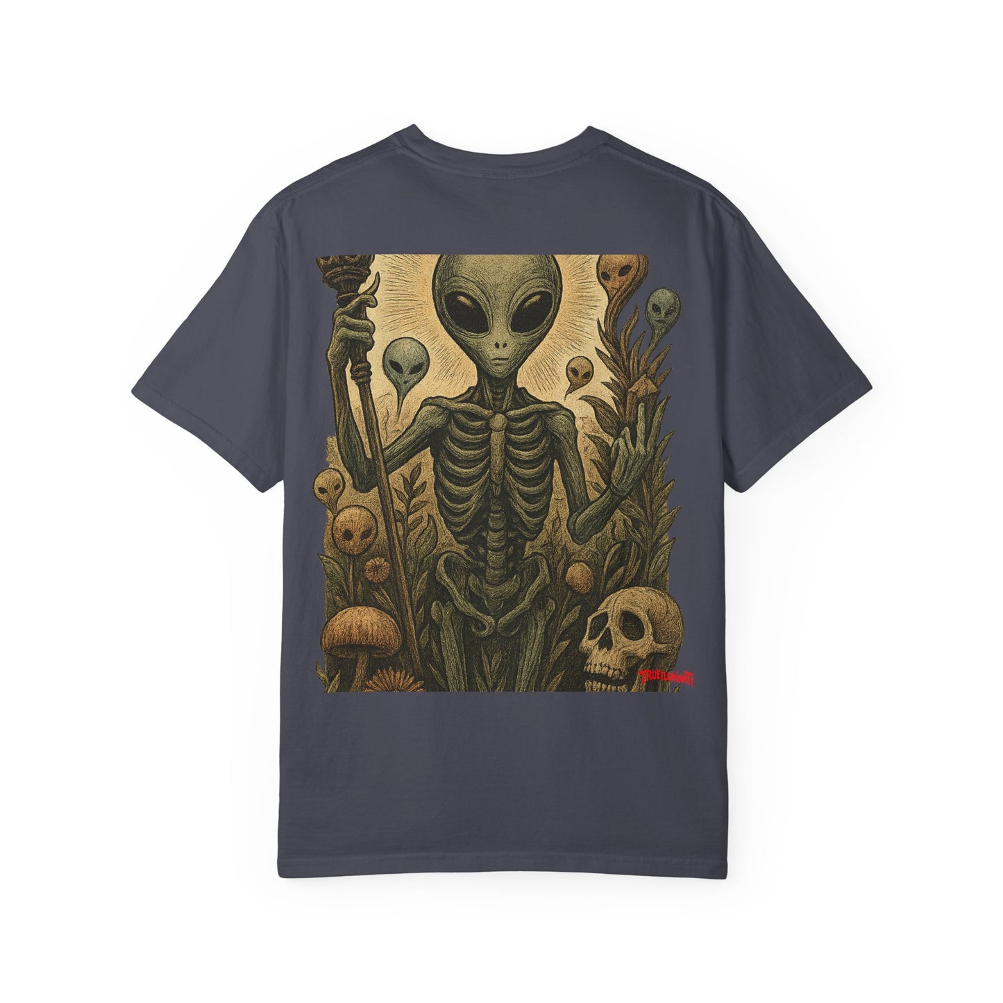 Seeker Alien By Trueiluminati -Inspired Unisex T-Shirt, Cool Graphic Tee, Gift for Sci-Fi Lovers, Trendy Streetwear, Casual Everyday Wear