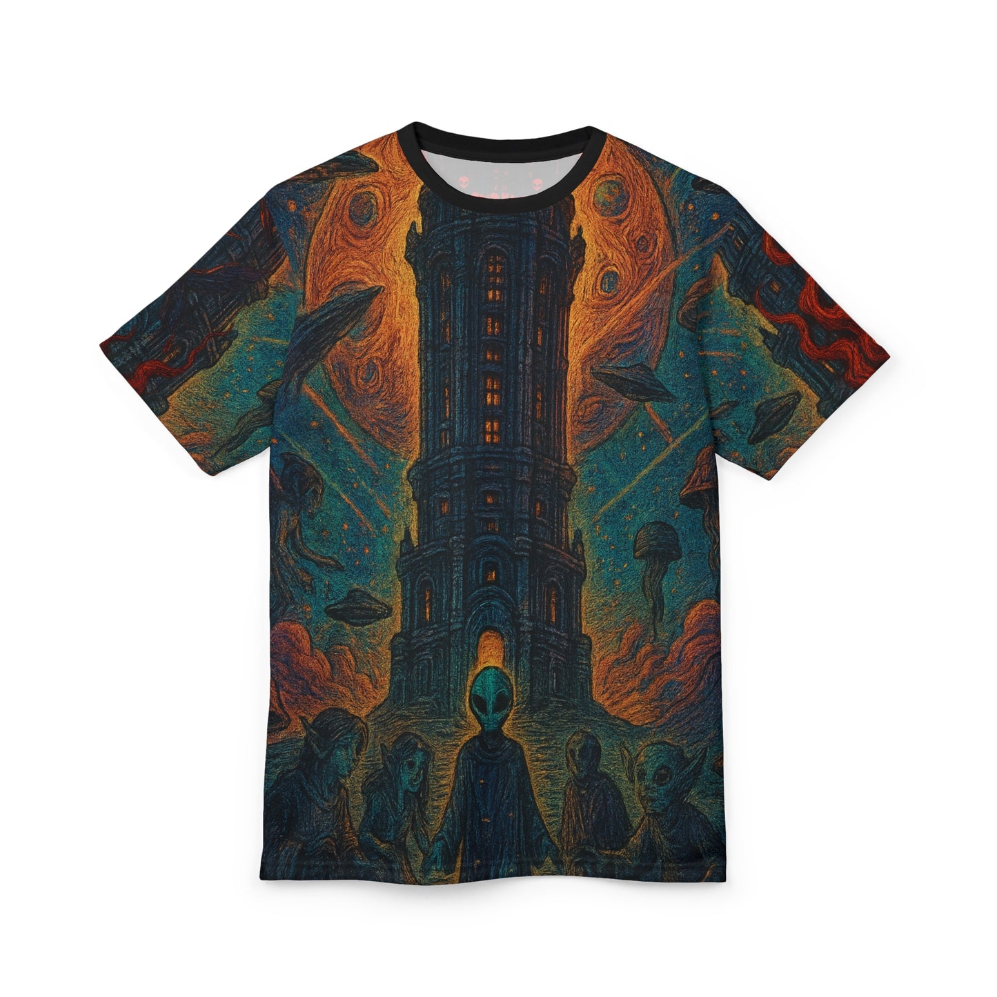 Heaven and Hell by Trueiluminati Unisex Tee, Unique Graphic Tee, Sci-Fi T-Shirt, Gift for Space Lovers, Men's & Women's Casual Wear