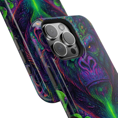 Alpha Apee By Trueiluminati Vibrant Gorilla Phone Case - Magnetic Impact-Resistant, Carry the Vibe Unique Gift for Animal Lovers, Psychedelic Design, Phone Protector, Eco-Friendly
