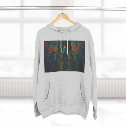 Heaven And Hell By Trueiluminati Mystical Three-Panel Fleece Hoodie - Cozy Apparel for Fans of Fantasy, Unique Gift for Holidays, Ideal for Autumn and Winter Loungewear