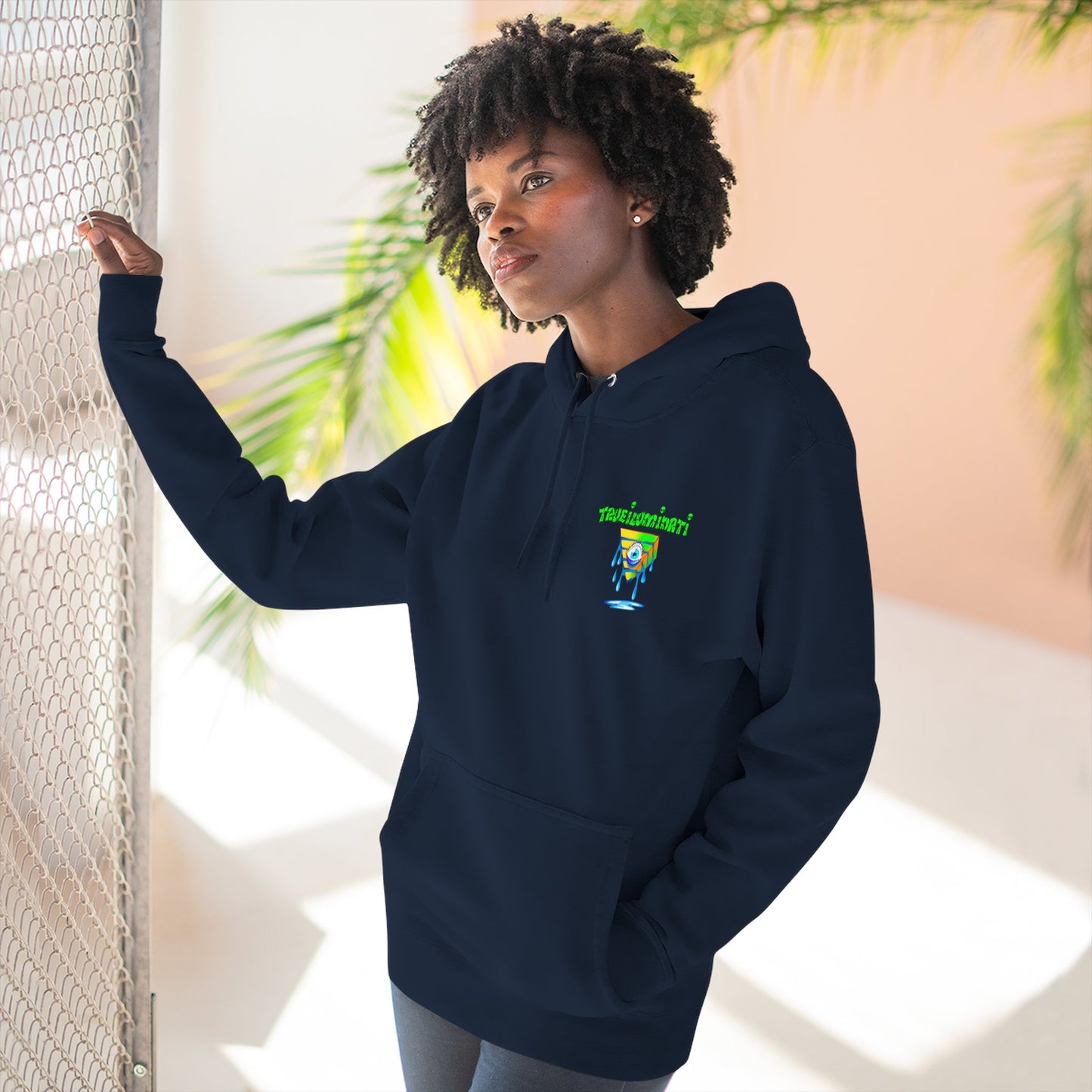 Psychedelic Three-Panel Fleece Hoodie, Cozy Hoodie for Festival Lovers, Unique Gift for Art Enthusiasts, Perfect for Casual Outings, [...]