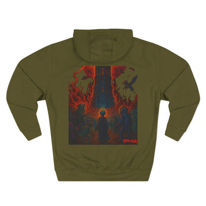 Heaven And Hell By Trueiluminati Mystical Three-Panel Fleece Hoodie - Cozy Apparel for Fans of Fantasy, Unique Gift for Holidays, Ideal for Autumn and Winter Loungewear