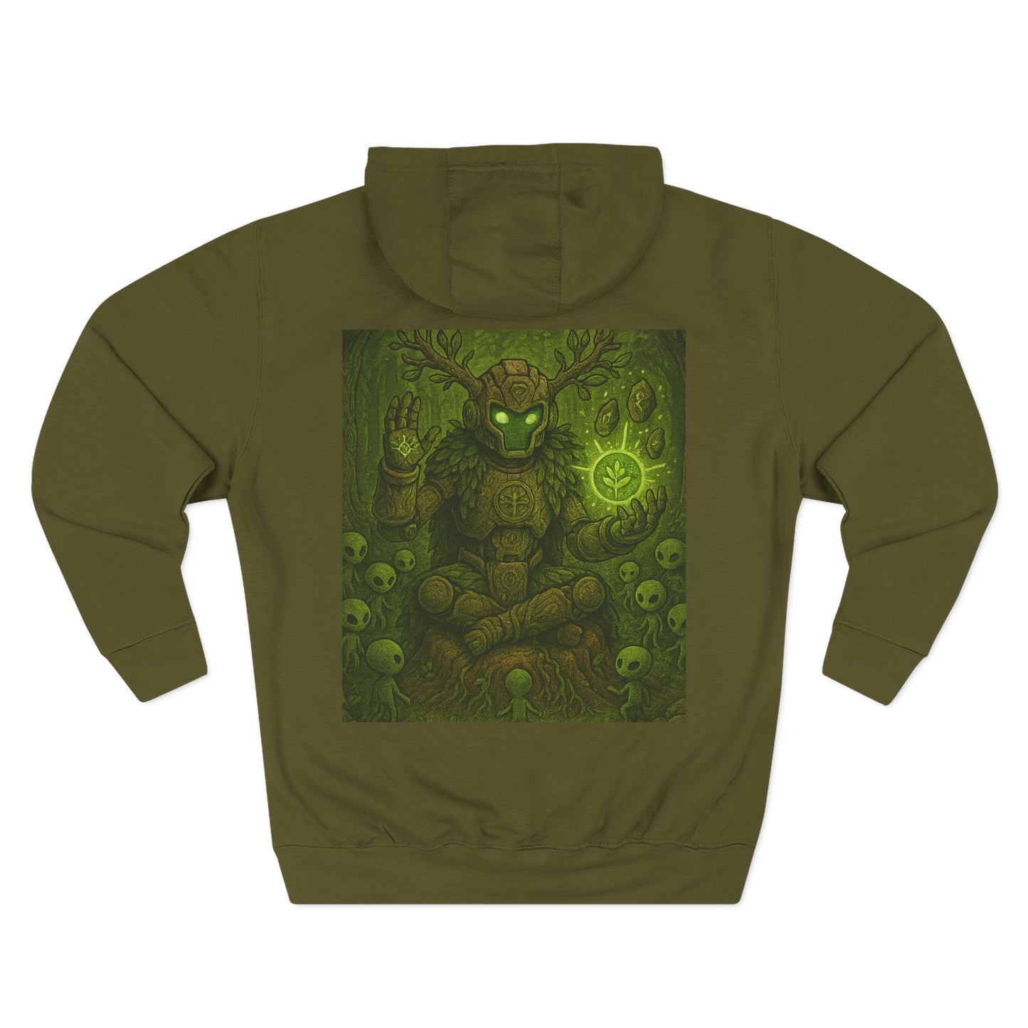 Earth Elemental Shaman Hoodie – By Trueiluminati Vision, Cosmic Streetwear, Unisex Style