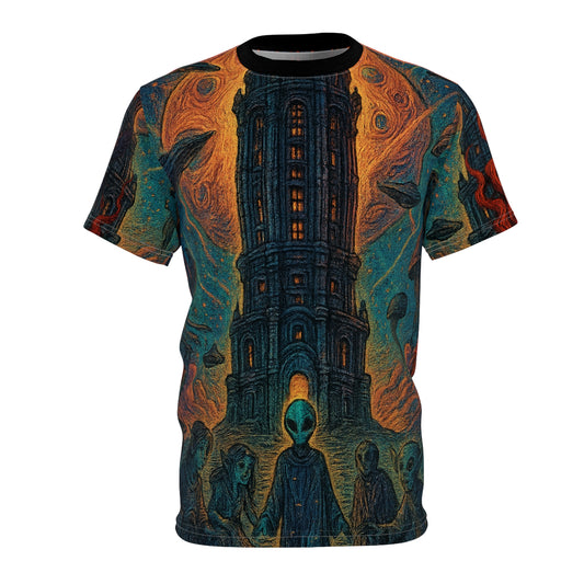 Heaven and Hell by Trueiluminati Unisex Tee, Unique Graphic Tee, Sci-Fi T-Shirt, Gift for Space Lovers, Men's & Women's Casual Wear