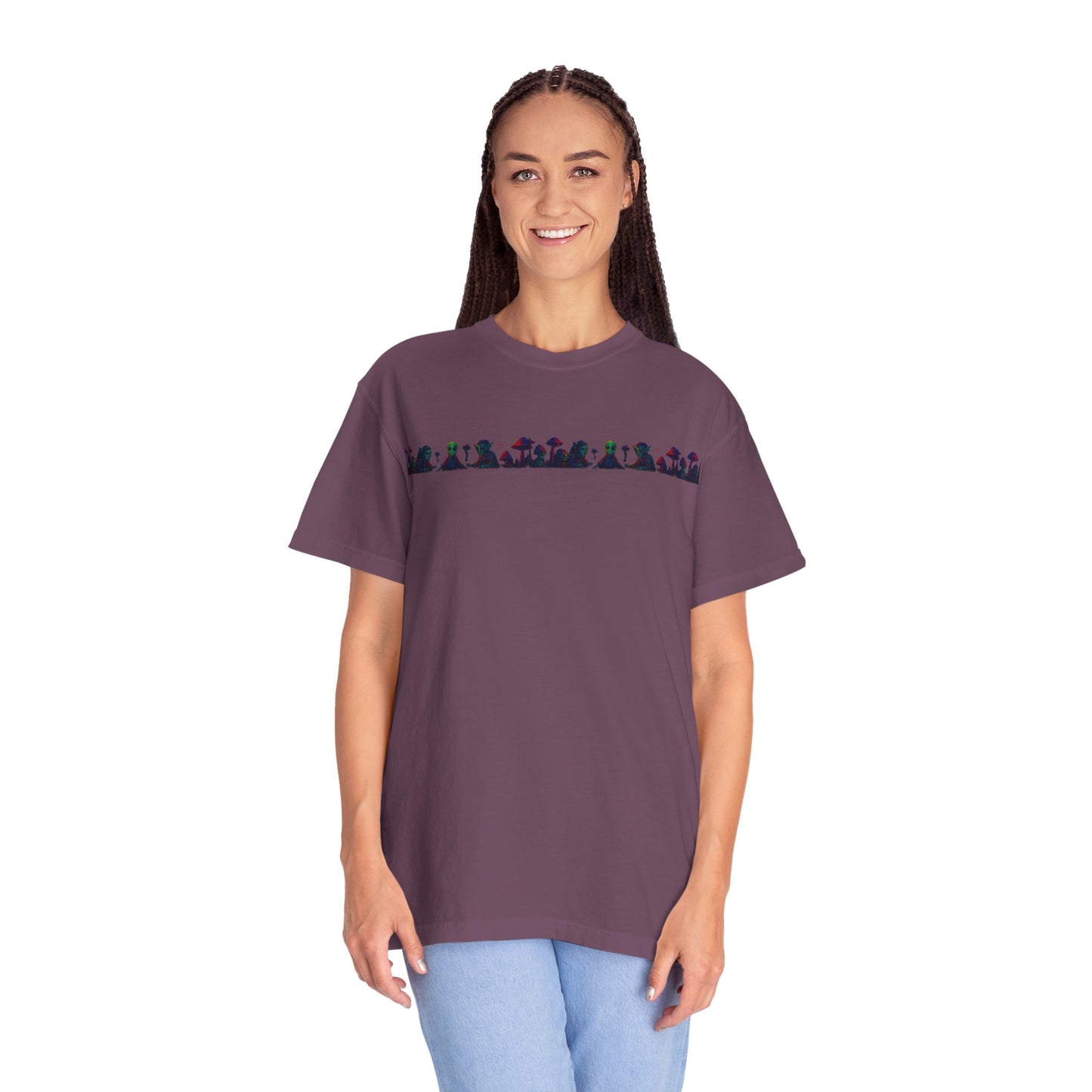 Hell Path By Trueiluminati Garment-Dyed T-shirt Unisex Gothic Tattoo-Style Shirt – Exclusive Trueiluminati Design