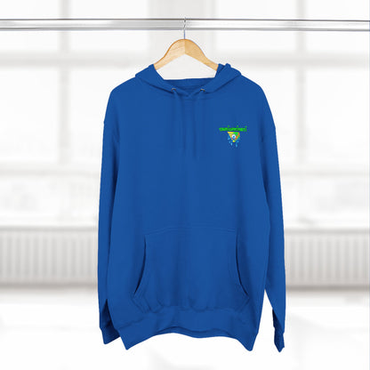 Vibrant Three-Panel Fleece Hoodie, Cozy Sweatshirt for Fall, Unique Graphic Hoodie, Artistic Gift, Festival Wear Saint Death By Trueiluminati