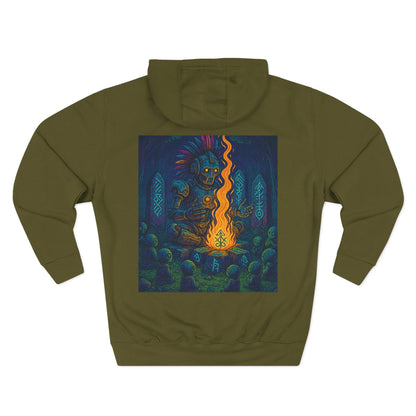 🔥 Fire Elemental Shaman Hoodie – By Trueiluminati Flame, Cosmic Streetwear, Unisex Style