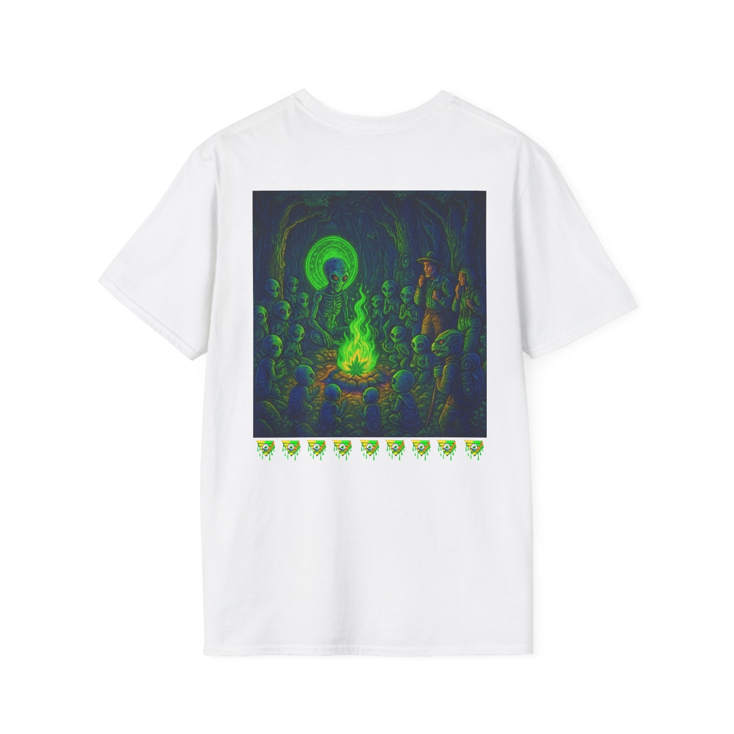 Forest At Night By Trueiluminati Mystical Gathering Unisex T-Shirt | Chill Vibes, Perfect for Festivals, Summer Nights, Gift for Friends, Unique Graphic Tee