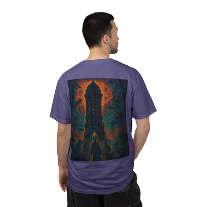 Heaven Path By Trueiluminati Garment-Dyed T-shirt Unisex Gothic Tattoo-Style Shirt – Exclusive Trueiluminati Design