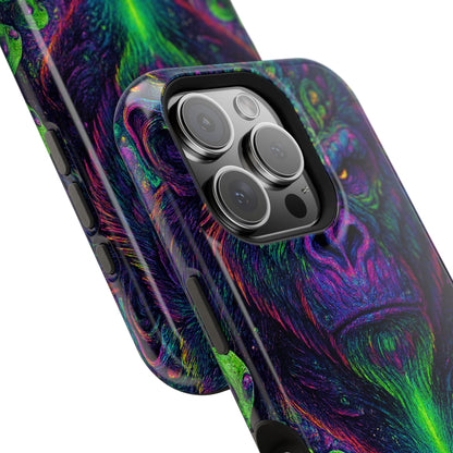 Alpha Apee By Trueiluminati Vibrant Gorilla Phone Case - Magnetic Impact-Resistant, Carry the Vibe Unique Gift for Animal Lovers, Psychedelic Design, Phone Protector, Eco-Friendly