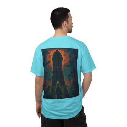 Heaven Path By Trueiluminati Garment-Dyed T-shirt Unisex Gothic Tattoo-Style Shirt – Exclusive Trueiluminati Design