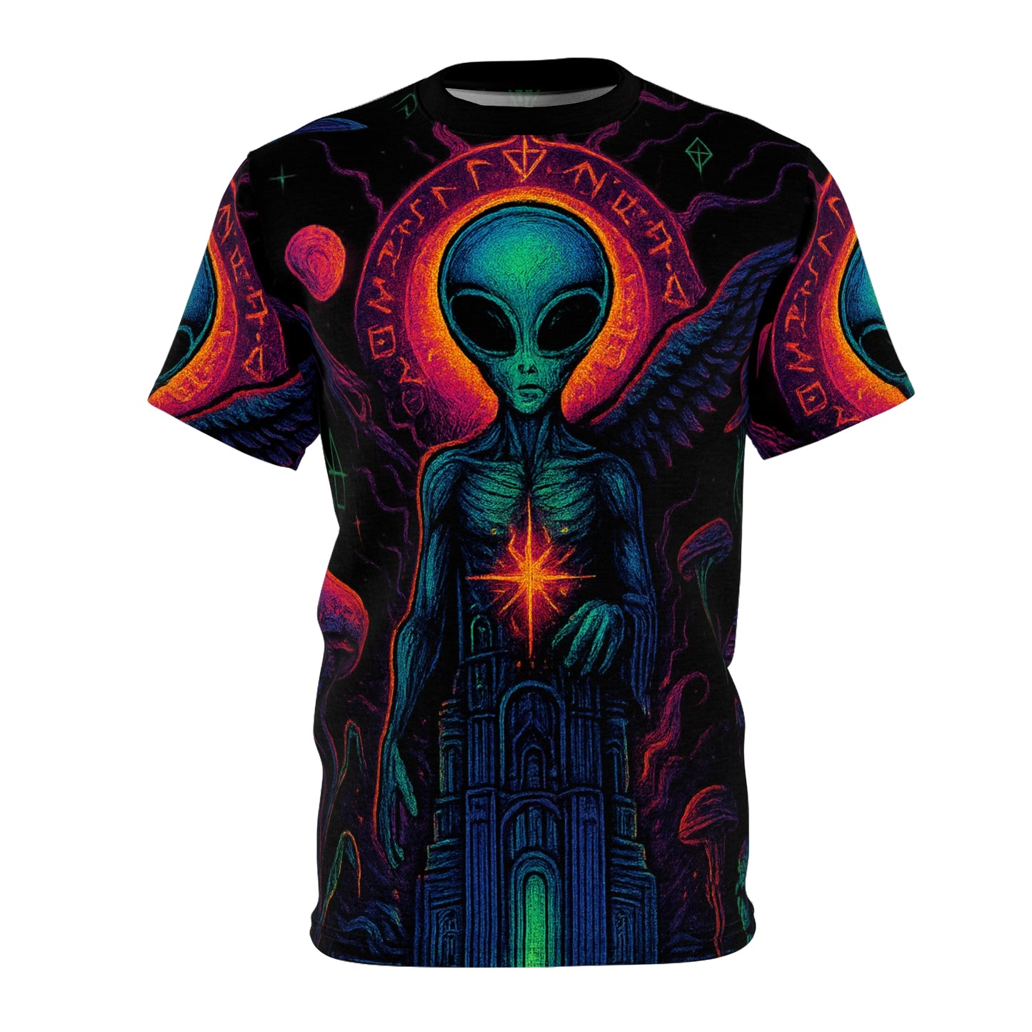The Tower by Trueiluminati Unisex Tee, Unique Graphic Tee, Sci-Fi T-Shirt, Gift for Space Lovers, Men's & Women's Casual Wear