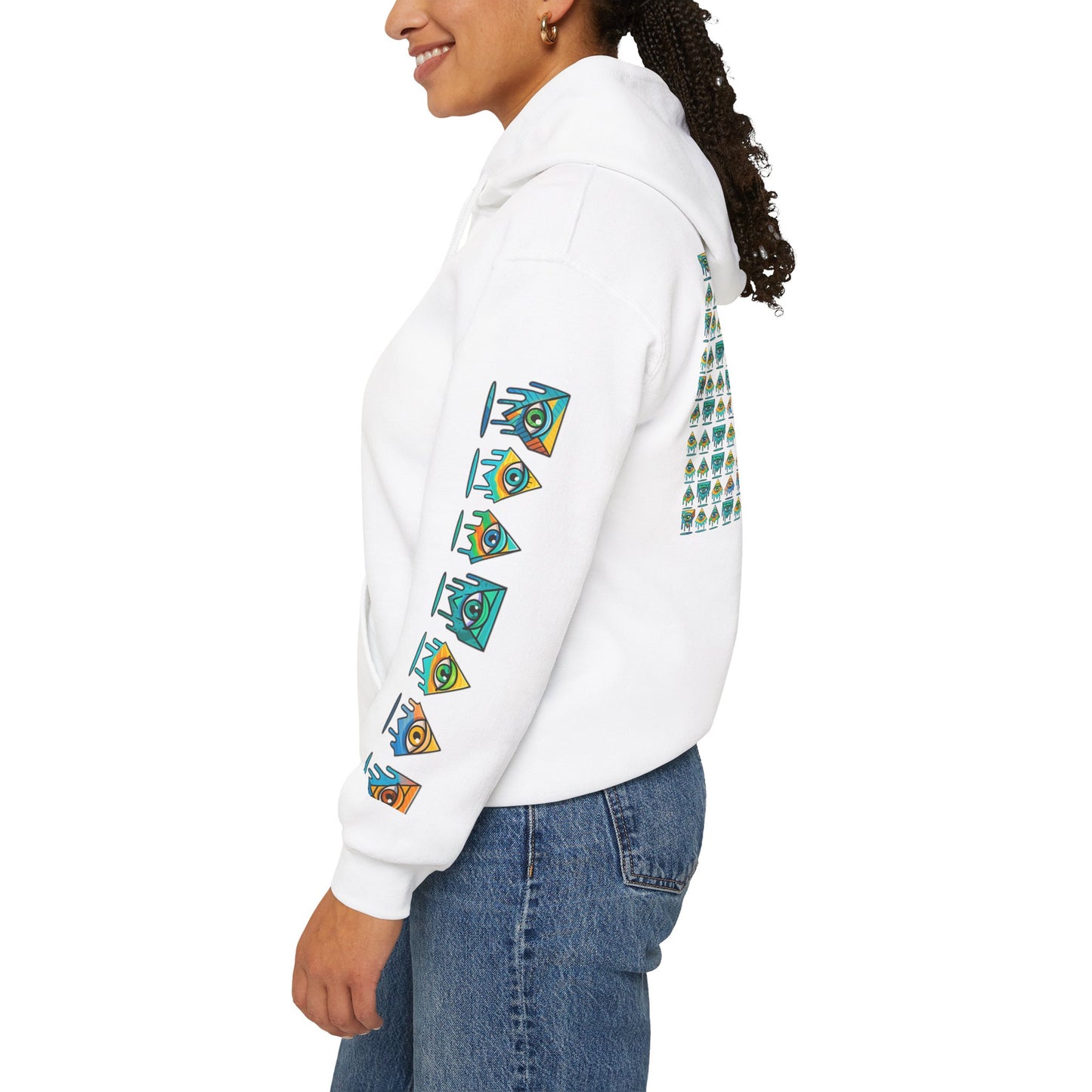 Young simbol by Trueiluminati Unisex Hoodie, Cozy Sweatshirt for Outdoor Lovers, Gift for Adventurers, Eco-Friendly Fashion, Great for Camping