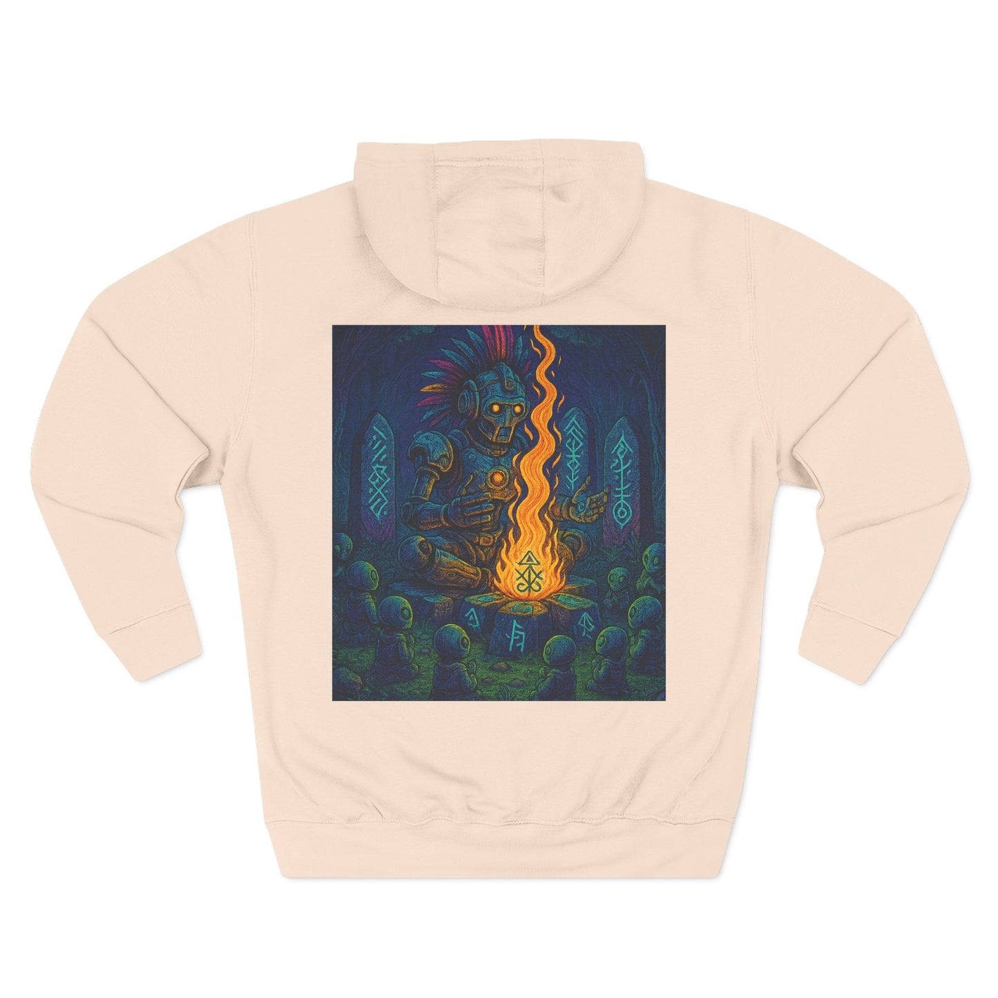 🔥 Fire Elemental Shaman Hoodie – By Trueiluminati Flame, Cosmic Streetwear, Unisex Style
