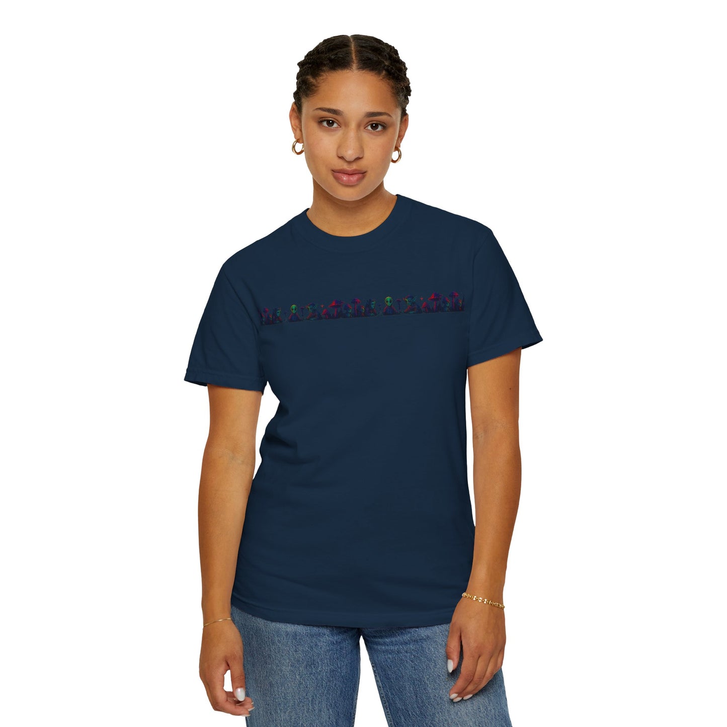 Hell Path By Trueiluminati Garment-Dyed T-shirt Unisex Gothic Tattoo-Style Shirt – Exclusive Trueiluminati Design