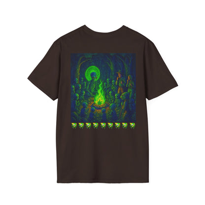 Forest At Night By Trueiluminati Mystical Gathering Unisex T-Shirt | Chill Vibes, Perfect for Festivals, Summer Nights, Gift for Friends, Unique Graphic Tee