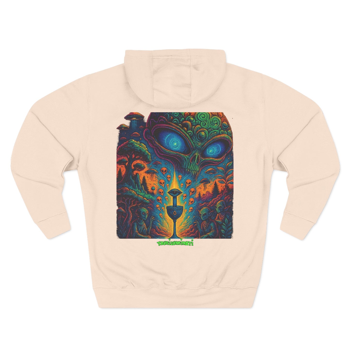 Psychedelic Three-Panel Fleece Hoodie, Cozy Hoodie for Festival Lovers, Unique Gift for Art Enthusiasts, Perfect for Casual Outings, [...]