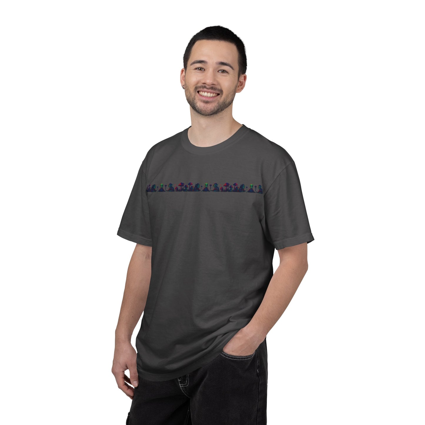 Heaven Path By Trueiluminati Garment-Dyed T-shirt Unisex Gothic Tattoo-Style Shirt – Exclusive Trueiluminati Design