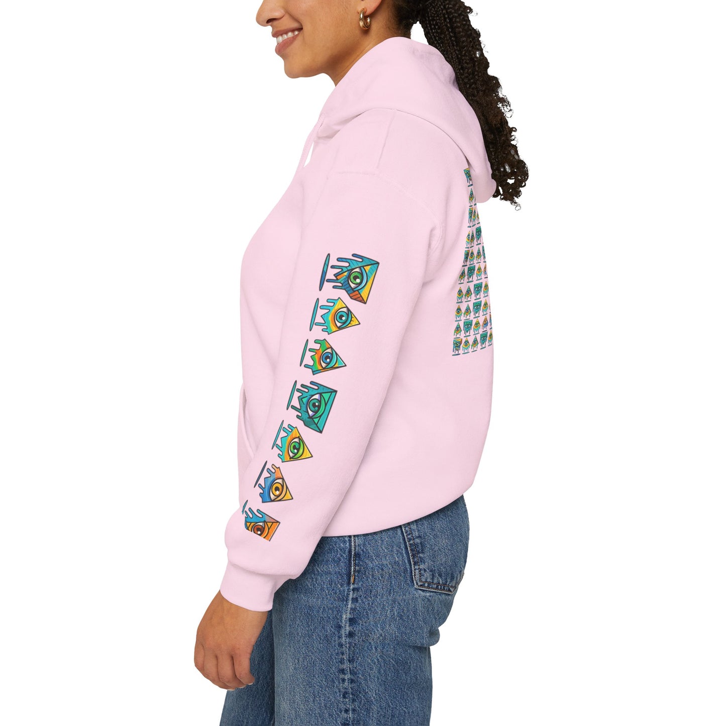 Young simbol by Trueiluminati Unisex Hoodie, Cozy Sweatshirt for Outdoor Lovers, Gift for Adventurers, Eco-Friendly Fashion, Great for Camping