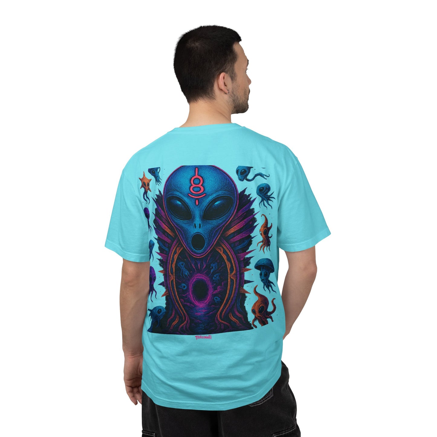 Deep Sea Portal By Trueiluminati T-shirt - Vibrant Unisex Tee for Sci-Fi Lovers, Casual Wear, Unique Gift for Birthdays, Festivals, or Everyday Style