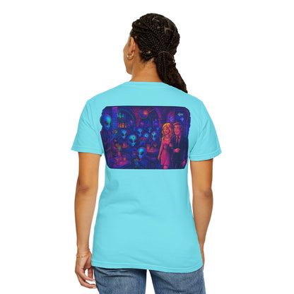 New  Disco Club By Trueiluminati Unisex T-shirt with Alien Love Design, Fun Graphic Tee, Casual Wear, Gift for Friends, Unique Party Shirt, Statement Top