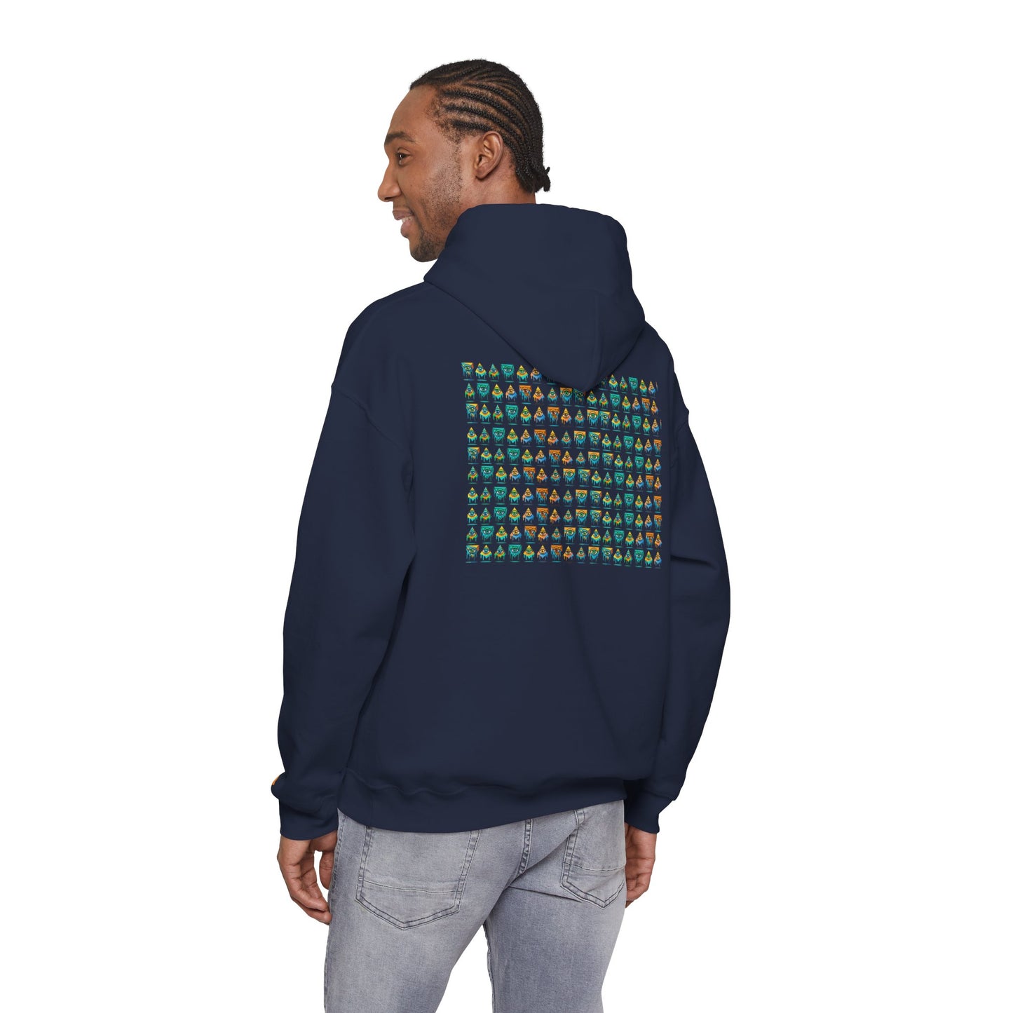 Young simbol by Trueiluminati Unisex Hoodie, Cozy Sweatshirt for Outdoor Lovers, Gift for Adventurers, Eco-Friendly Fashion, Great for Camping