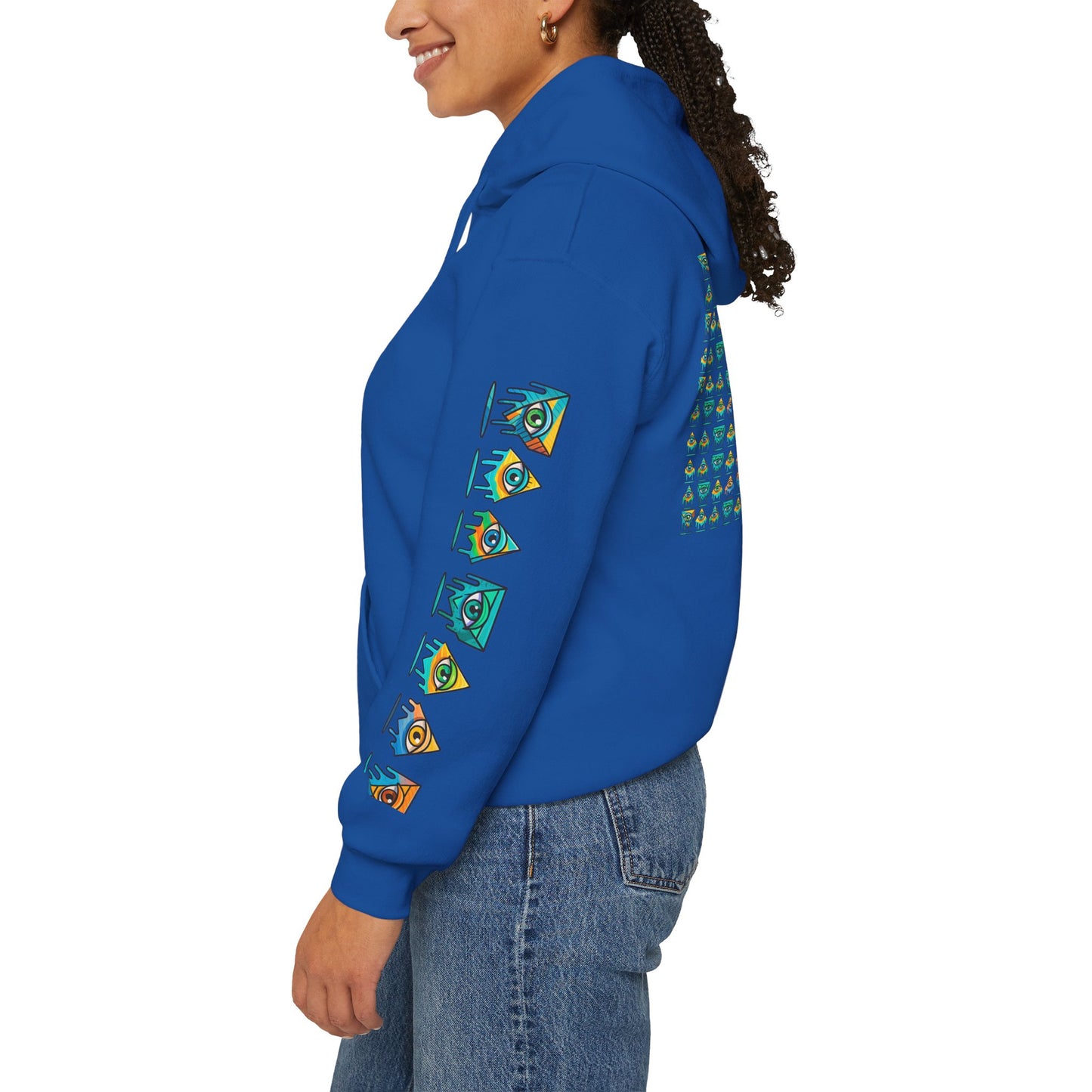 Young simbol by Trueiluminati Unisex Hoodie, Cozy Sweatshirt for Outdoor Lovers, Gift for Adventurers, Eco-Friendly Fashion, Great for Camping