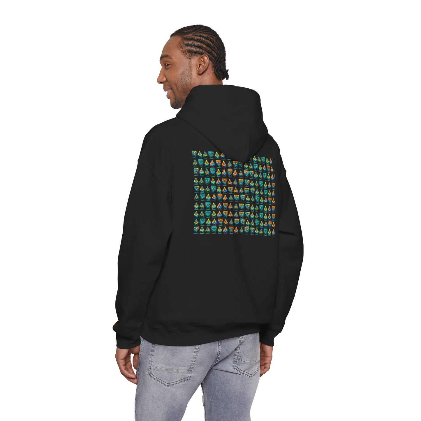 Young simbol by Trueiluminati Unisex Hoodie, Cozy Sweatshirt for Outdoor Lovers, Gift for Adventurers, Eco-Friendly Fashion, Great for Camping